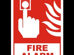 Press For Fire Alarm Sign